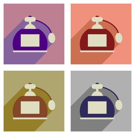 Concept of flat icons with long shadow of perfume.のイラスト素材