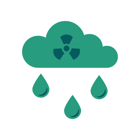 Flat web icon on white background, toxic rain.のイラスト素材