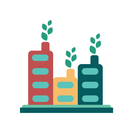 Flat web icon on white  background  Eco-houseのイラスト素材