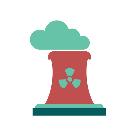 Flat web icon on white  background  air pollutionのイラスト素材