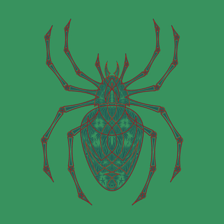 Vector spiders seamless patternのイラスト素材