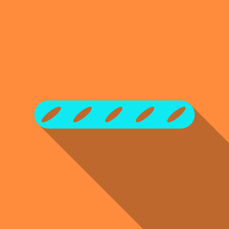 Bread, French Baguette, loaf. Vector illustration in flat styleのイラスト素材