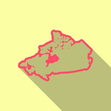 Blank map isolated on background.のイラスト素材