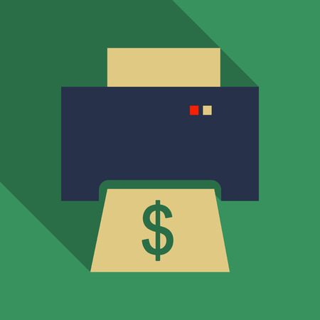 Money printing machine, Business ideaのイラスト素材