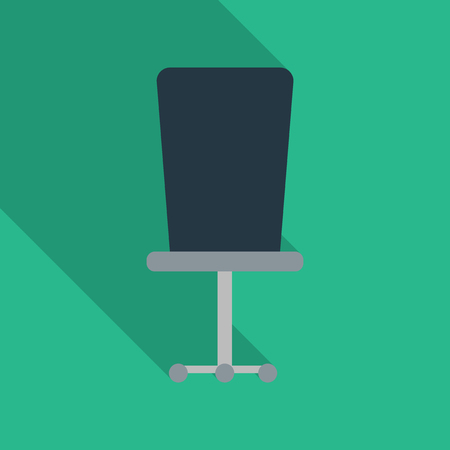 Composition with office chair and a sign vacant. Business hiring and recruiting concept. Vector illustration.のイラスト素材