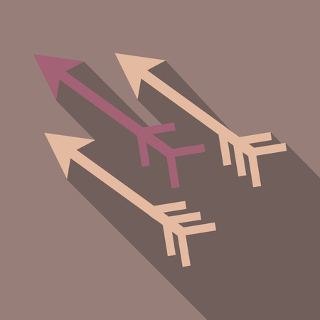 Illustration of three arrow icons.のイラスト素材