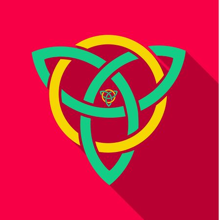 Celtic trinity knot illustration on red background.のイラスト素材