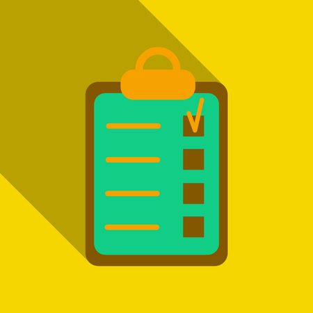 Vector A4 format paper with shadowsand text and check boxのイラスト素材