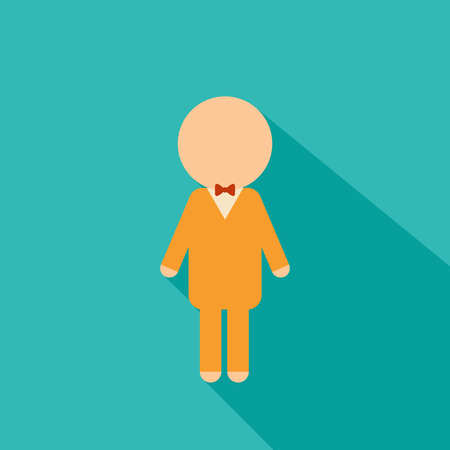 Caucasian groom in a wedding suit holding a bouquet of flowers. Full length of groom with a bouquet of flowers. Happy groom with flowers. Vector flat design illustration isolated on white background.のイラスト素材