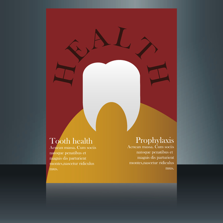 Medical Brochure Design Template. Flyer with inline medicine icons, Modern Infographic Concept for annual report. Vectorのイラスト素材