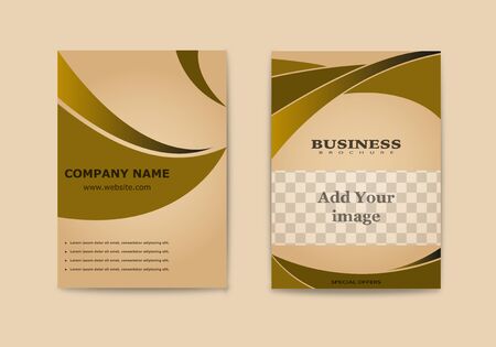 Abstract vector modern flyers brochure. Business brochure flyer design layout template in A4 circlesのイラスト素材