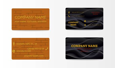 Vector modern creative and trending business cards set collectionのイラスト素材