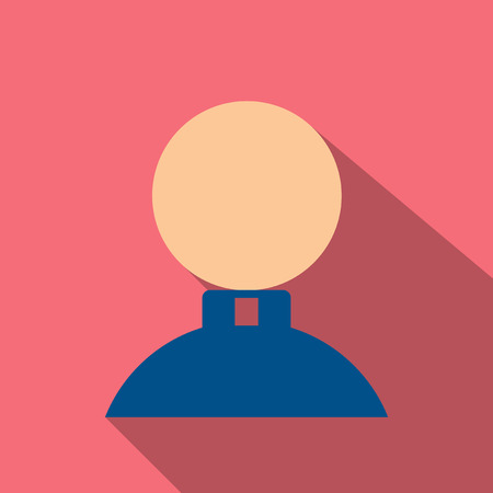 Man icon in flat style with shadowのイラスト素材