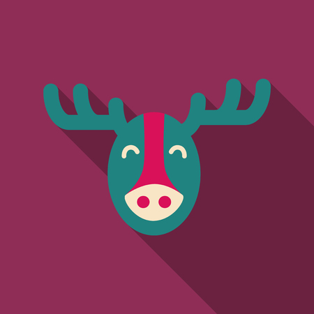 Deer head silhouette. Vector illustration.のイラスト素材