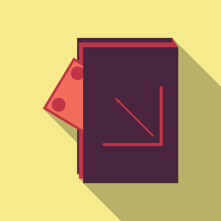 Money Folder icon. Vector illustration style is a flat icon money folder in color additional versions.のイラスト素材