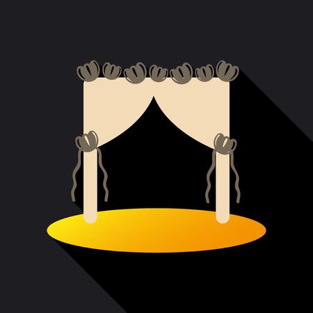Wedding arch with flowers. Vector illustrationのイラスト素材