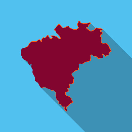 Brazil Regions Map Vector illustration.のイラスト素材