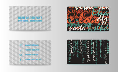 Vector abstract creative business cards set template modernのイラスト素材