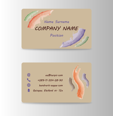 Vector modern creative and trending business card design template. for art gallery visit cardのイラスト素材