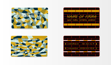 Hand drawn creative business card.のイラスト素材