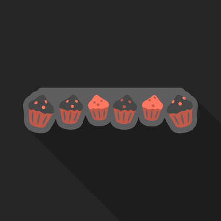 A ribbon with cakes isolated on plain background.のイラスト素材