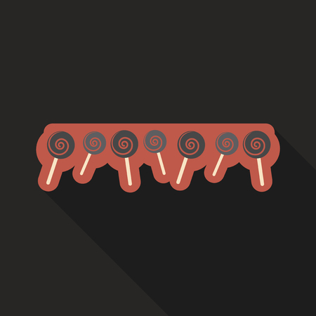 A ribbon with candies isolated on plain background.のイラスト素材