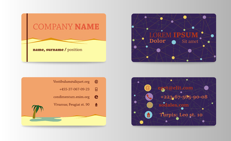 A Vector abstract creative business cards (set template)のイラスト素材