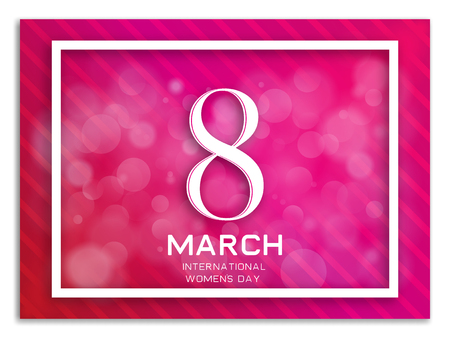 8 March greeting card template. International Women's day brochure, poster, flyer or invitation. Vector illustration.のイラスト素材