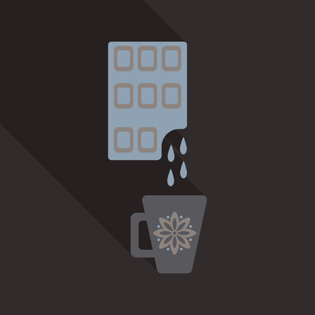 Hot chocolate cup  on plain backgroundのイラスト素材