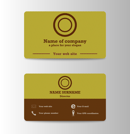 A business card template, Vector illustration. Thin line backgroundのイラスト素材