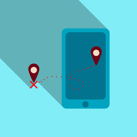 Abstract style modern and vintage mobile gadgets Vector illustration.のイラスト素材