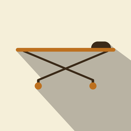 Hospital bed icon with a shadow.のイラスト素材