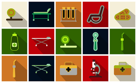 Medical icons on background. Medicine symbols . Vector illustrationのイラスト素材