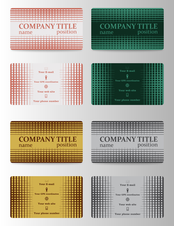 Personal business cards setのイラスト素材