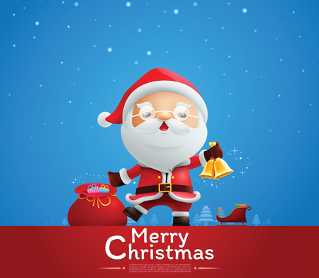 santa claus merry christmasのイラスト素材