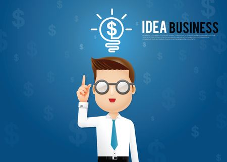 Business man background idea businessのイラスト素材