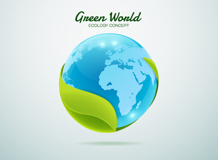 Green earth.Green global.Green world.Green planet.Leaf world.Eco world.Eco planet.Ecology concept.Ecology world.Ecology planetのイラスト素材