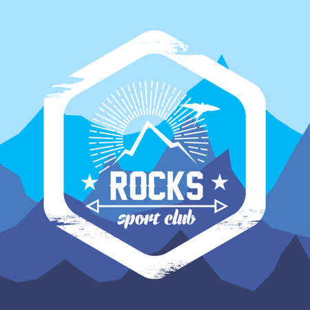 vector illustration Mountain logo for sports clubのイラスト素材
