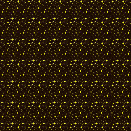simple vector pixel art seamless pattern of abstract dark starry night sky or spaceのイラスト素材