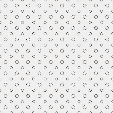 simple vector pixel art black and white seamless pattern of minimalistic polka dot or circles on white backgroundのイラスト素材