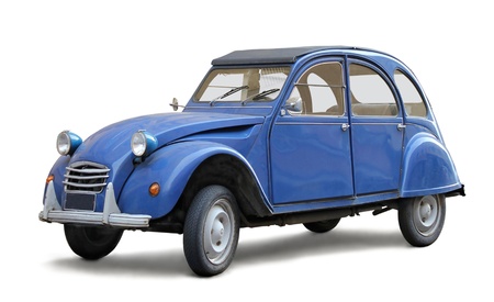 Old Car on White Backgroundのeditorial素材