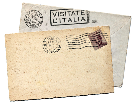 ITALY - CIRCA 1940  a stamp printed by ITALY shows image portrait of King Victor Emmanuel III, circa 1940 のeditorial素材