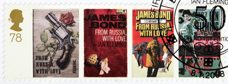 UNITED KINGDOM - CIRCA 2008: A set of two stamps printed by GREAT BRITAIN shows images of covers of...