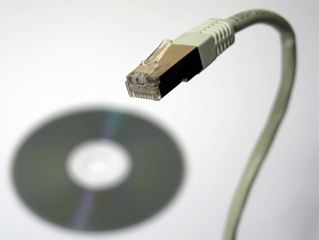 Iternet cable like snake strike at cd medium