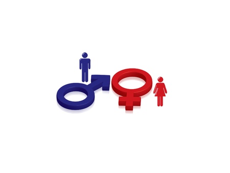 Male and female sex shapeの写真素材