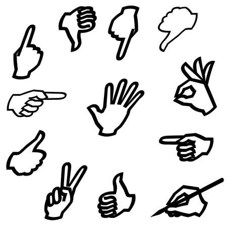Hands in different positionsの写真素材
