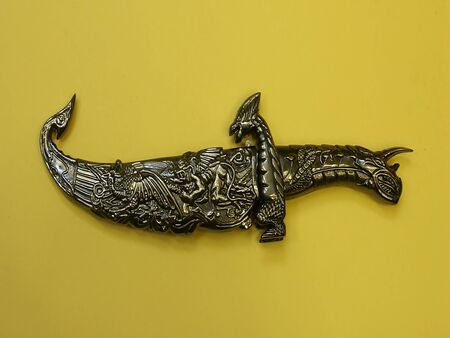 Tibetan knife,isolated view