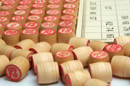 Russian lotto is national table game on money and not only...の写真素材