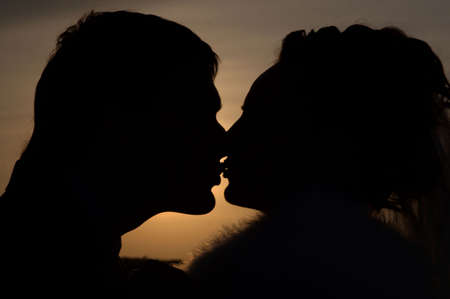 Couples kissingの写真素材