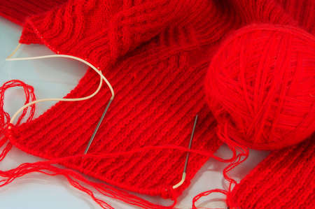 The hands it is possible to knit unique clothesの写真素材